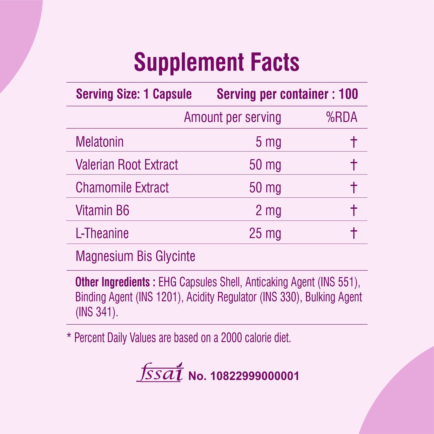 Raskam Melatonin 5mg- 100 capsules- Promotes Sleep and Relaxation