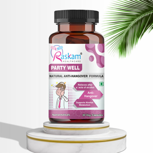 Raskam Party Well 60 Capsules- Anti Hangover Formula