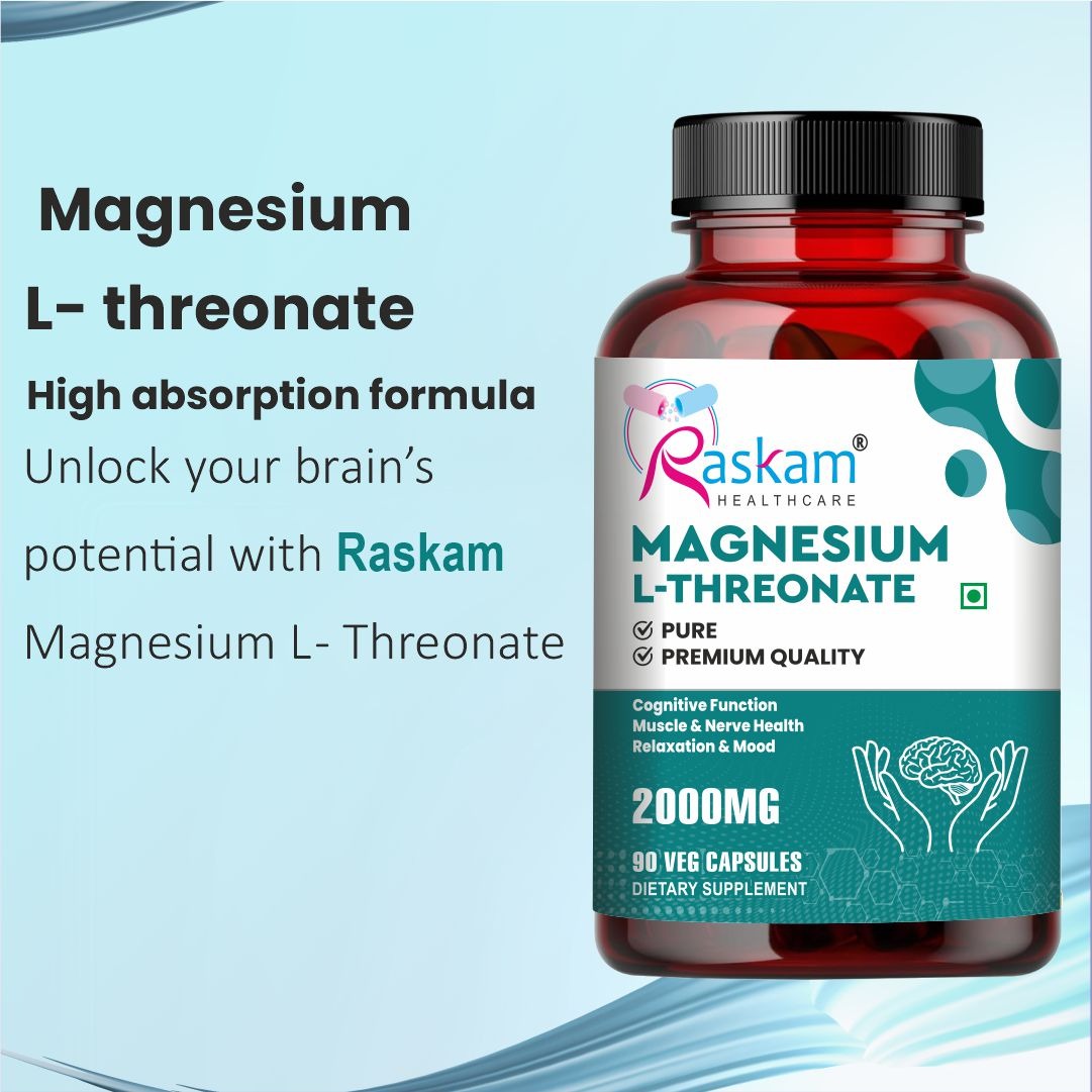 Magnesium L-Threonate Capsules for Brain Health, Memory & Focus Support | Improves Sleep Quality | 90 Veg Capsules