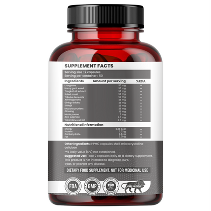 Raskam Testocharge - 100 Capsules Supports Strength & Stamina, For Men