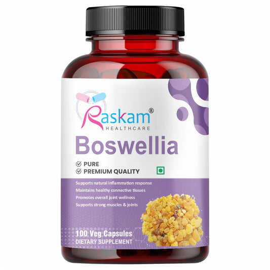 Raskam Boswellia Serrata Extract 100 Veg Capsules – High Potency Joint Support Supplement for Mobility, Flexibility & Bone Wellness | Herbal Formula for Active Lifestyle, Cartilage Care & Daily Comfort Support