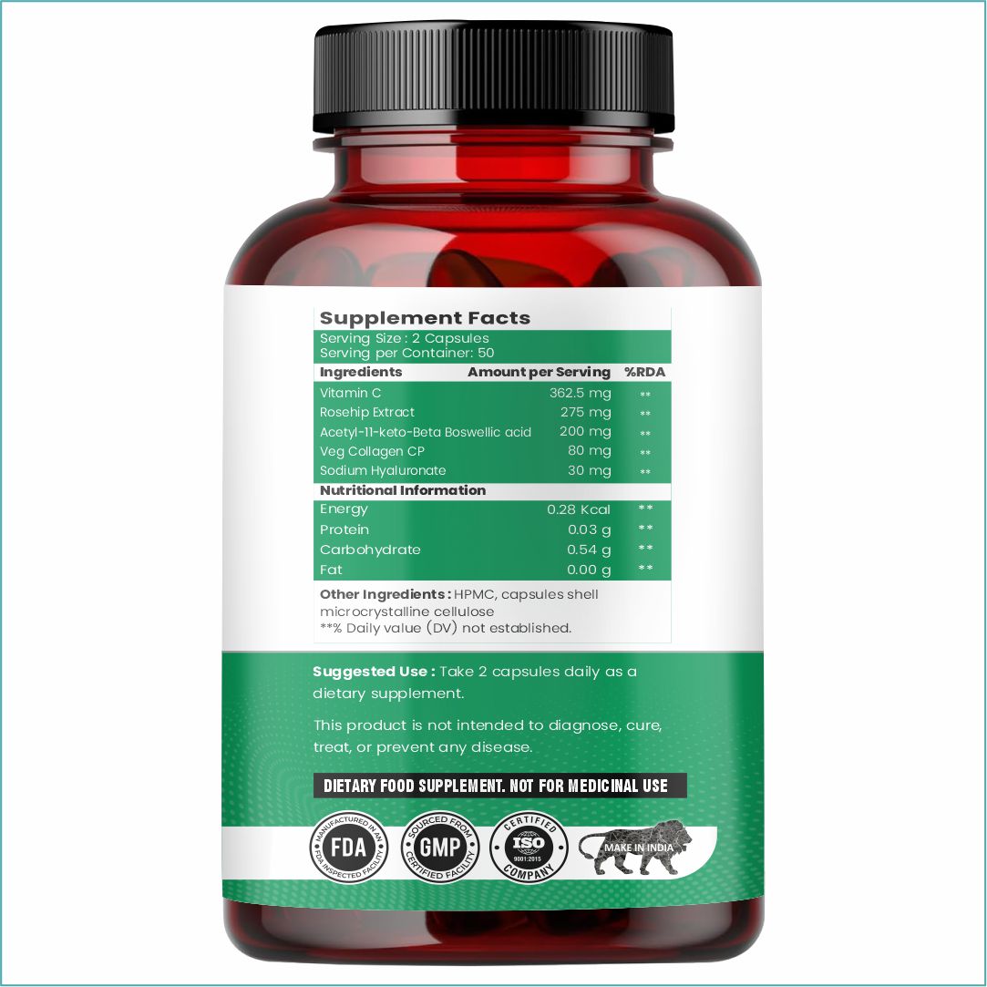 Raskam Joints - 100 Capsules - Cartilage Joint and Bone Health