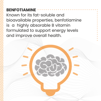 Raskam Benfotiamine+ 600mg  - Antioxidant & Energy Support - Promotes Nerve Health & Metabolic Function - Nutraceutical Supplement 100-Capsules