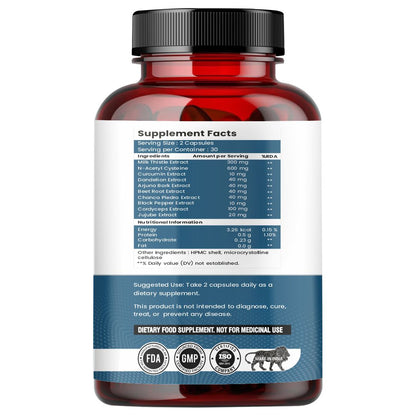 Raskam Lungs & Liver Detox Supplement | Milk Thistle & N-Acetyl Cysteine, Immune Support | 60 Veg Capsules