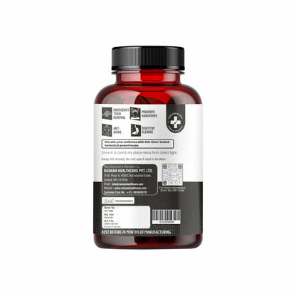 Raskam Activated Charcoal with Apple Cider Vinegar |  Helps in Digestion, Bloating, Liver & Kidney Detox | 100 Veg Capsules