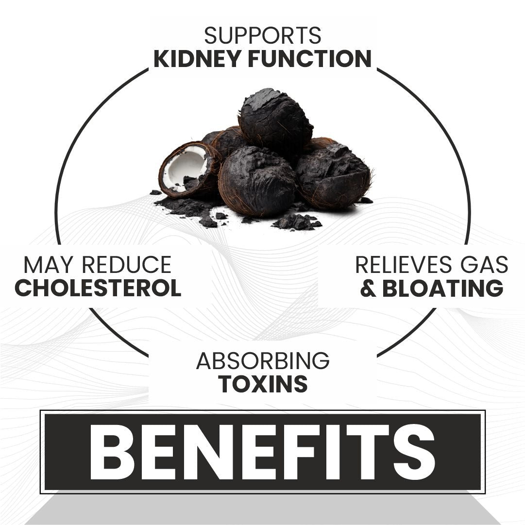 Raskam Activated Charcoal with Apple Cider Vinegar |  Helps in Digestion, Bloating, Liver & Kidney Detox | 100 Veg Capsules