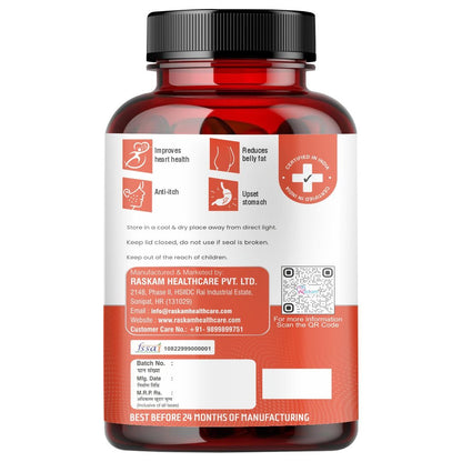 Raskam Apple Cider Vinegar- 100 Capsules- Easy Digestion & Weight Management
