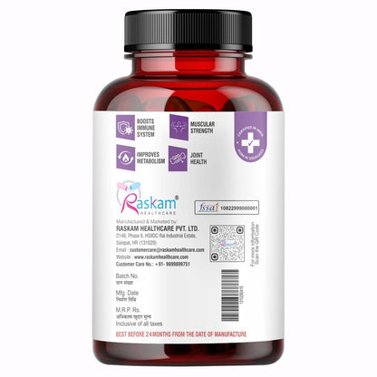 Raskam Black Ginger- 60 Capsules for Men & Women | Energy Boost, Anti-Inflammatory Properties