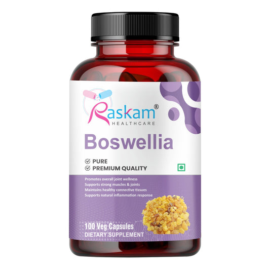 Raskam Boswellia Serrata Extract- 100 Veg Capsules - High Potency Joint Support
