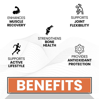 Raskam Curcumin Boswellia with Bioperine - 60 Veg Capsules For Bone and Joint Wellness