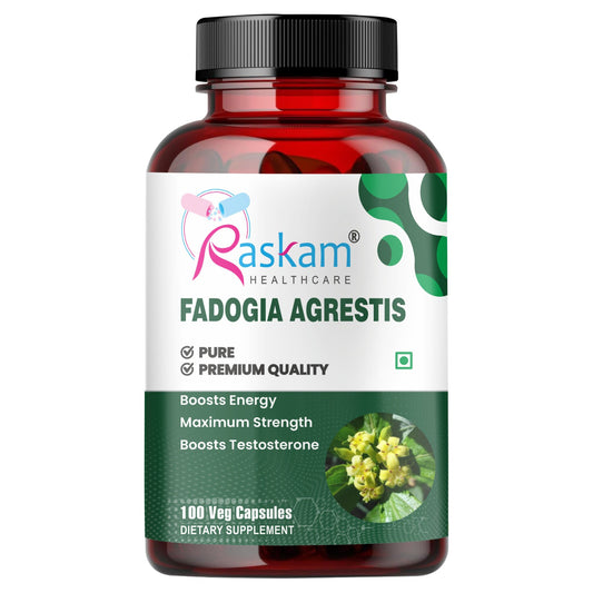Raskam Fadogia Agrestis with Tongkat Ali Capsules, Maximum Strength, May Support athletic performance, stamina and stress tolerance, Vegan Friendly, 100 Capsules