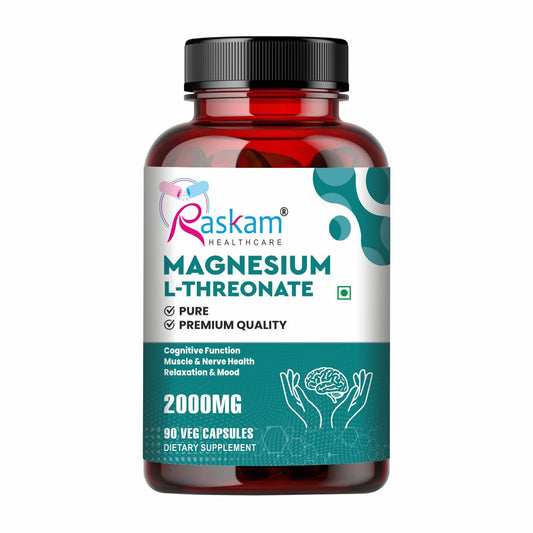 Magnesium L-Threonate Capsules for Brain Health, Memory & Focus Support | Improves Sleep Quality | 90 Veg Capsules