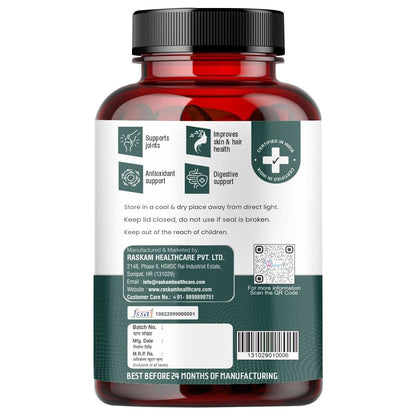 Raskam Glucosamine Chondroitin , MSM for Cartilage; Joint and Bone, 60 Capsules