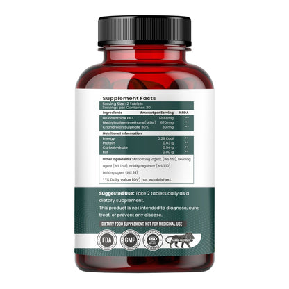 Raskam Glucosamine Chondroitin , MSM for Cartilage; Joint and Bone, 60 Capsules