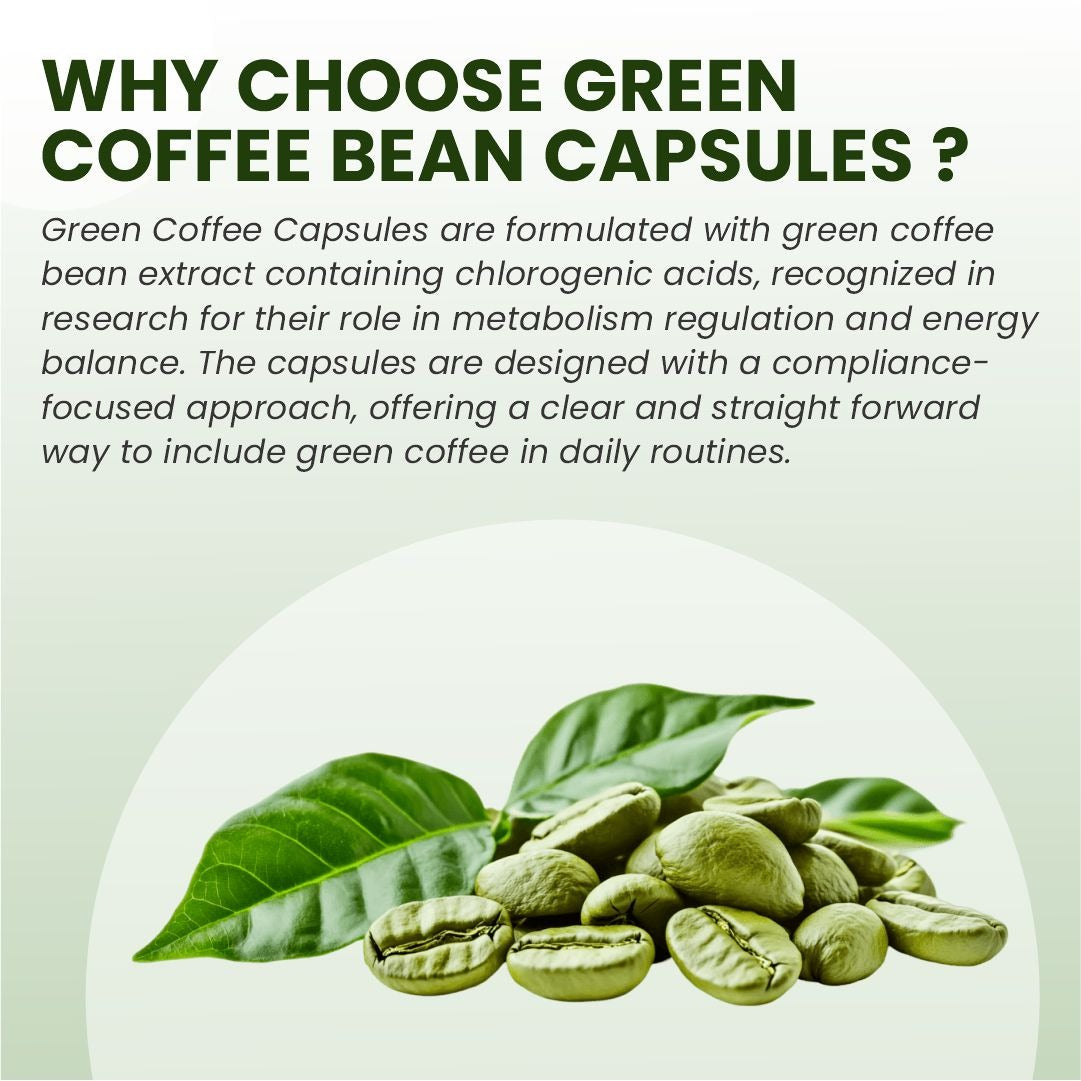 Raskam Green Coffee Bean 800 mg -60 Capsules with 50% CGA- Burns Extra Fat & Boosts Metabolism