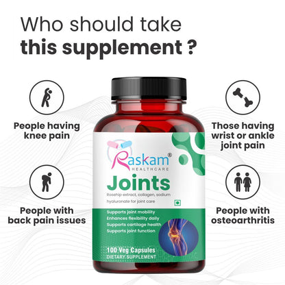 Raskam Joints - 100 Capsules - Cartilage Joint and Bone Health