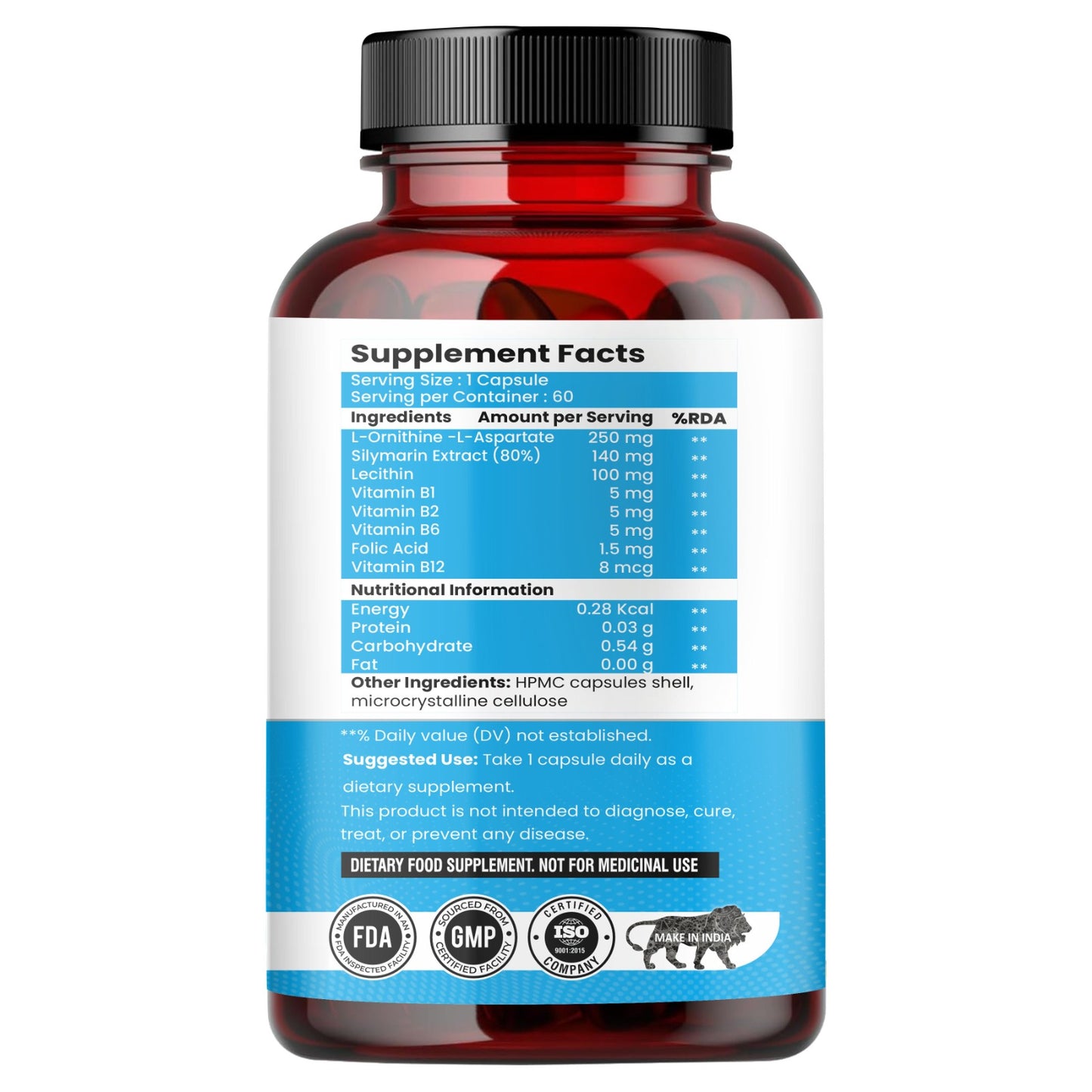 Raskam Liver Detox - 100 Capsules Natural Detoxification Formula - Digestive Enzymes - Supports Liver - Fit Health Fatty Liver Care- Body Detox Support