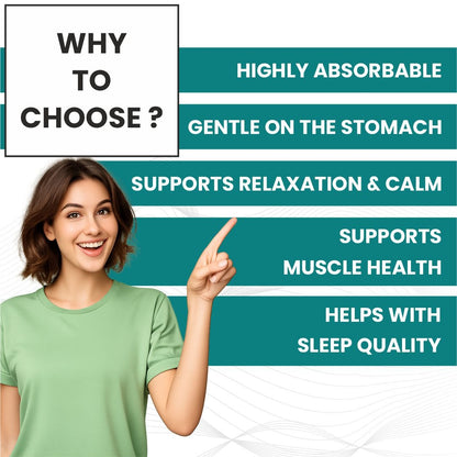 Raskam Magnesium L-Threonate Capsules for Brain Health, Memory & Focus Support | Improves Sleep Quality | 90 Veg Capsules