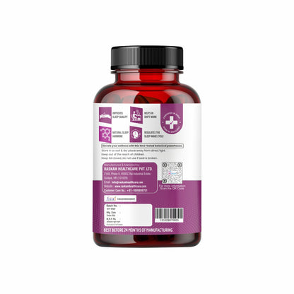 Raskam Melatonin 5mg- 100 capsules- Promotes Sleep and Relaxation