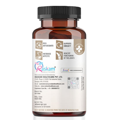 Raskam Moringa 100 Capsules- Helps Lower Blood Sugar & Cholesterol Levels,  Boost Metabolism and Digestion