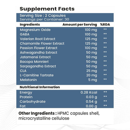 Raskam Night Shred Capsules | Advanced Night Time Fat Burner For Men Women | Natural Sleep | Appetite Suppressant | Powerful Thermogenic | Weight Loss Supplement -60 Capsules
