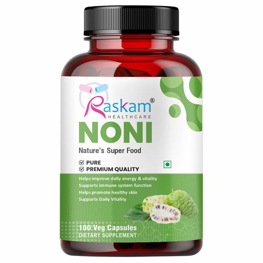Raskam Noni Extract 700mg-100 Veg Capsules-Good For Body Detoxifier, Immunity Booster, Joint Pain Relief , Restful Sleep