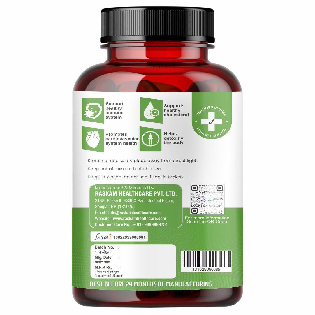 Raskam Noni Extract 700mg-100 Veg Capsules-Good For Body Detoxifier, Immunity Booster, Joint Pain Relief , Restful Sleep