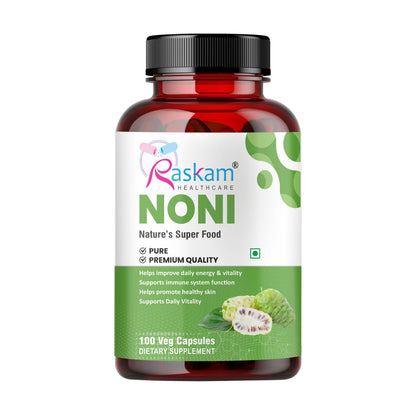 Raskam Noni Extract 700mg-100 Veg Capsules-Good For Body Detoxifier, Immunity Booster, Joint Pain Relief , Restful Sleep