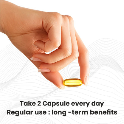 Raskam Omega 3 - 90 Softgels- For Men And Women,Omega3  2-3 Serving , for Brain, Heart, Eyes, and Joints Health