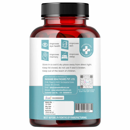 Raskam Omega 3 - 90 Softgels- For Men And Women,Omega3  2-3 Serving , for Brain, Heart, Eyes, and Joints Health