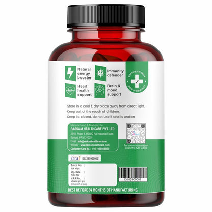 Raskam Organic Moringa Tablet with 1200mg moringa Leaves Extract | Moringa Powder Tablets for Immunity, Digestion & Energy | Moringa Leaves 120 Tablets