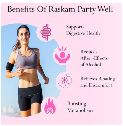Raskam Party Well 60 Capsules- Anti Hangover Formula