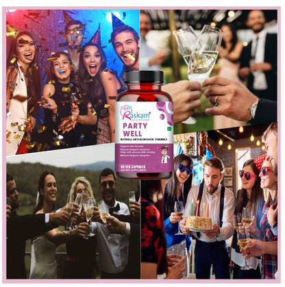 Raskam Party Well 60 Capsules- Anti Hangover Formula