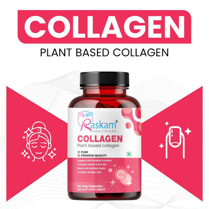 Raskam Plant Blased Collagen-60 capsules Supports Natural Collagen Formation & Skin Regeneration
