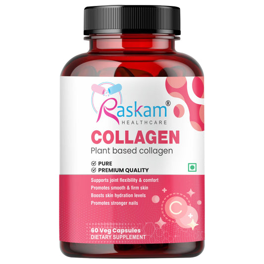 Raskam Plant Blased Collagen-60 capsules Supports Natural Collagen Formation & Skin Regeneration