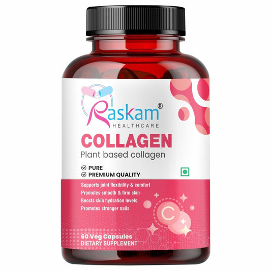 Raskam Plant Blased Collagen-60 capsules Supports Natural Collagen Formation & Skin Regeneration