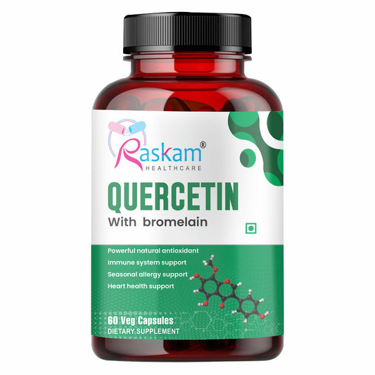 Quercetin with Bromelain Capsules | Immune & Respiratory Support | Powerful Antioxidant Formula | Promotes Cardiovascular & Joint Wellness | 60 Veg Capsules