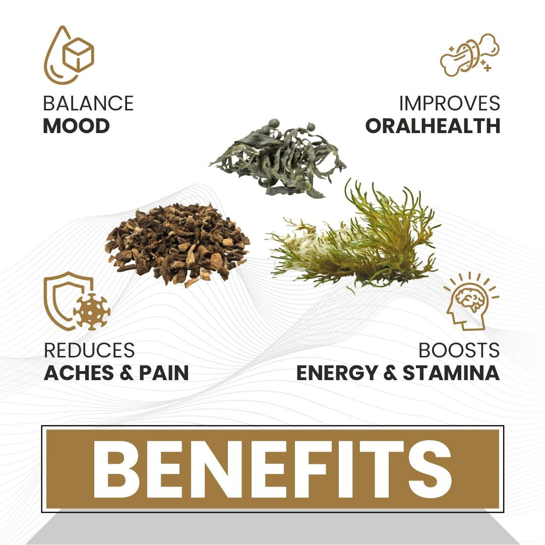 Raskam Sea Moss  | 150MG | 60 Capsules - Organic Irish Sea Moss Powder | Bio available Minerals for Thyroid , Skin and Joint Support