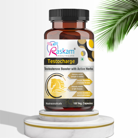 Raskam Testocharge - 100 Capsules Supports Strength & Stamina, For Men