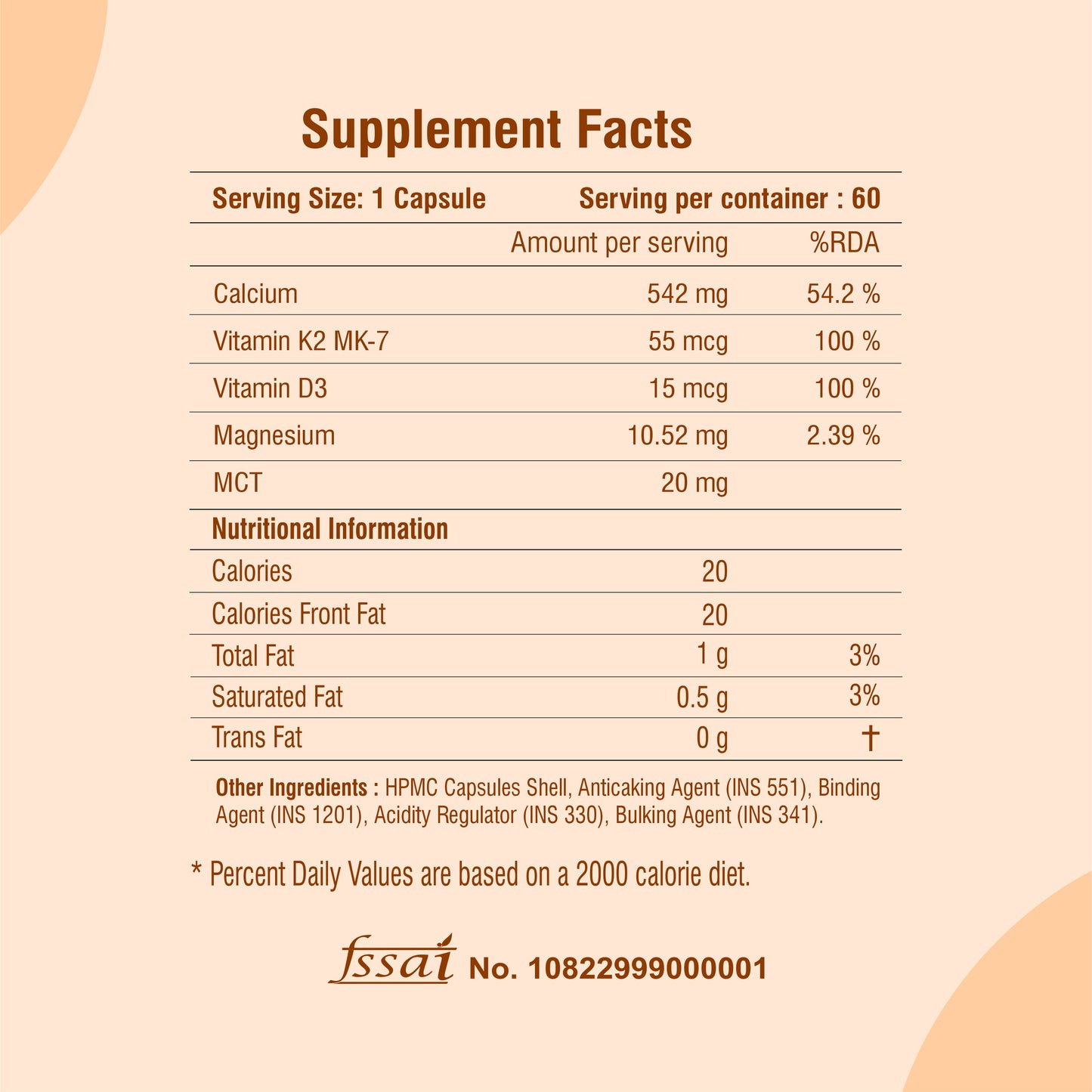Raskam Vitamin D3 with K2- 100 capsules- Supports Stronger Immunity & Bone & Heart Health | Healthy Heart For Men And Women