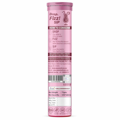 Raskam Glutashine Up 11 In 1 |Japanese L-Glutathione With Collagen | Aloe vera| Biotin | Vitamin-C | Hyaluronic Acid For Skin Glow & Hydration | 15 Fizz Tablets | In Mix Berry Flavor