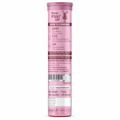 Raskam Glutashine Up 11 In 1 |Japanese L-Glutathione With Collagen | Aloe vera| Biotin | Vitamin-C | Hyaluronic Acid For Skin Glow & Hydration | 15 Fizz Tablets | In Orange  Flavor