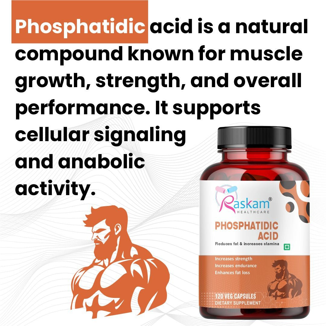 Raskam Phosphatidic Acid Capsules Enriched Phospholipid Complex for brain & cognitive health, 120 Veg Caps