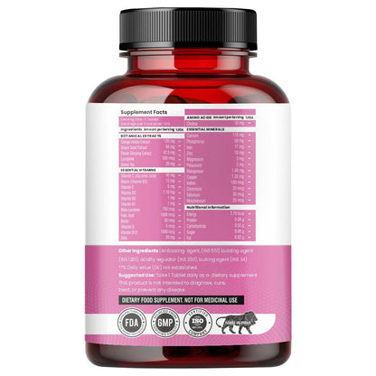 Raskam Multi Women - 100 Tablets-No.1 Multivitamin for Women with Biotin, Vitamin C & 29 vital Nutrients for Overall Health, Radiance, Strong Bones & Immunity