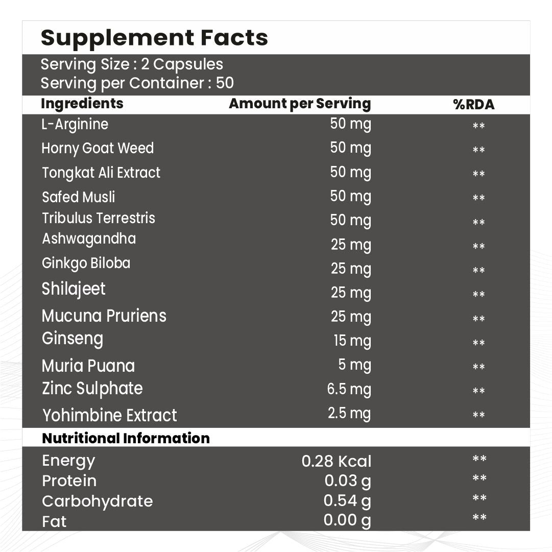Raskam Testocharge - 100 Capsules Supports Strength & Stamina, For Men