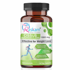 Raskam Cissus Quadrangularis Extract 1000mg - 100 Veg Capsules